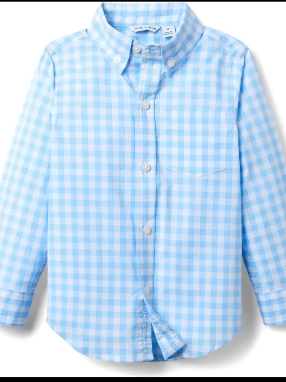 Janie & Jack Poplin Gingham shirt